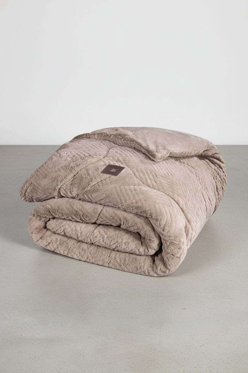 3953 BLANKET-COMFORTER KING RABBIT FAUX FUR GREENWICH POLO CLUB