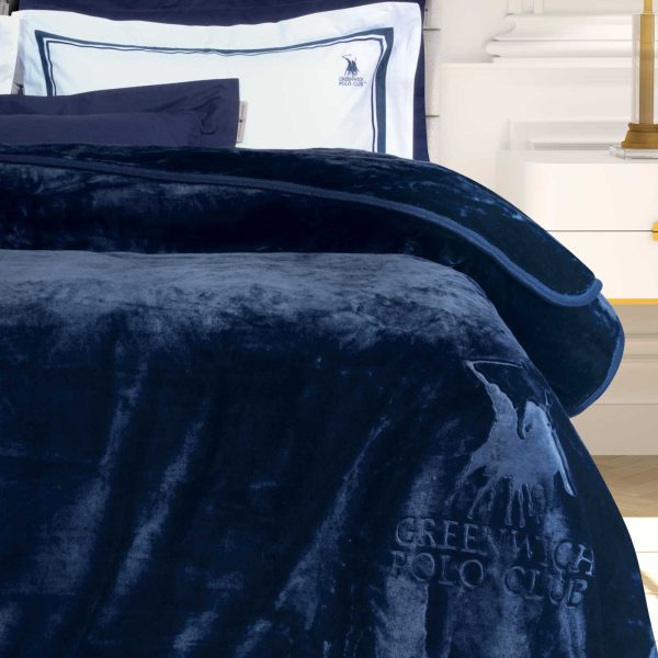 3439 Blanket Velour Queen Greenwich Polo Club