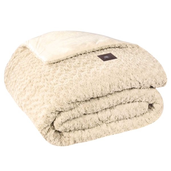 3960 KING DUVET-BLANKET RABBIT FAUX FUR GREENWICH POLO CLUB