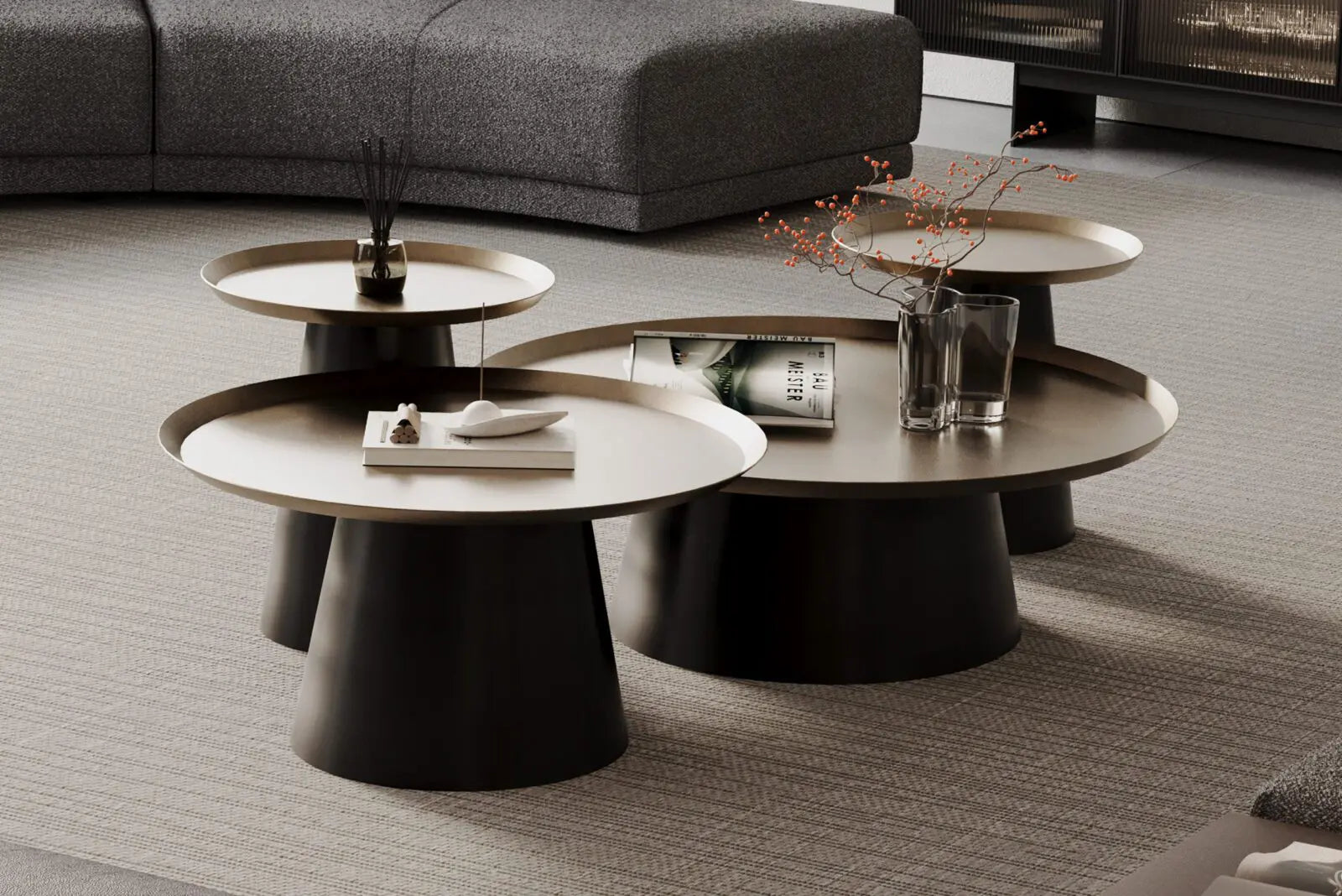 Tavolinë Anësore / Harmony Side Big Table Gold