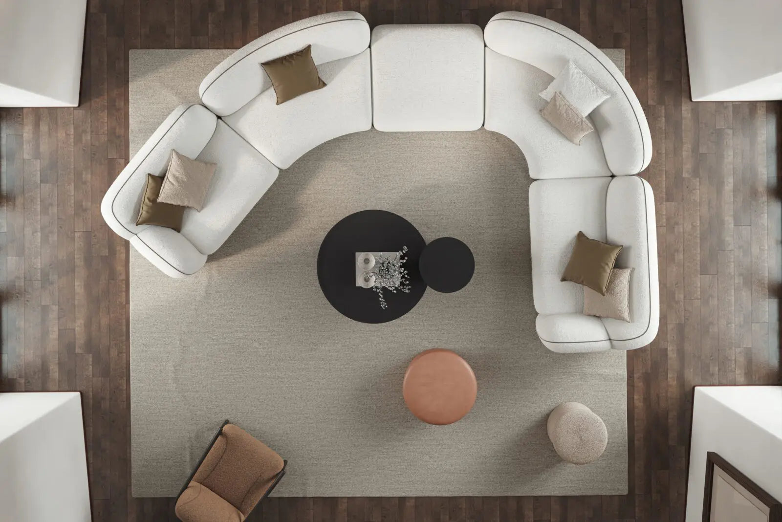 Kënd / Icona Sofa 100 Cm Right Arm Module + 100 Cm Left Arm Module ( Hoppi 17 ) Ribbon: Yanki 5514