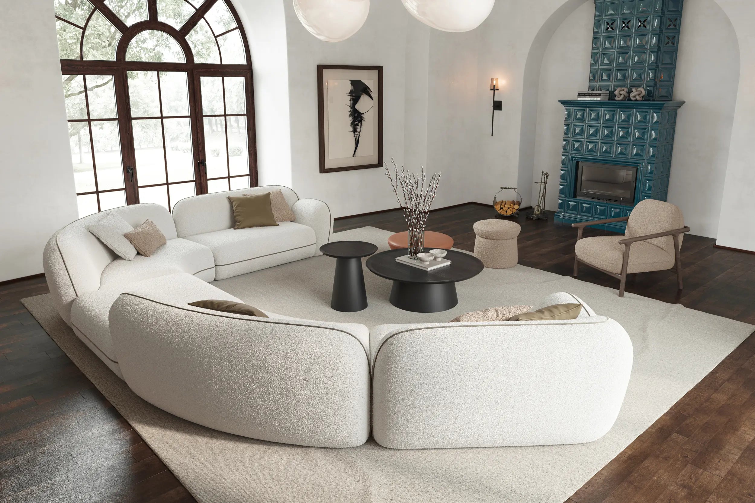 Kënd / Icona Sofa 100 Cm Right Arm Module + 100 Cm Left Arm Module ( Hoppi 17 ) Ribbon: Yanki 5514