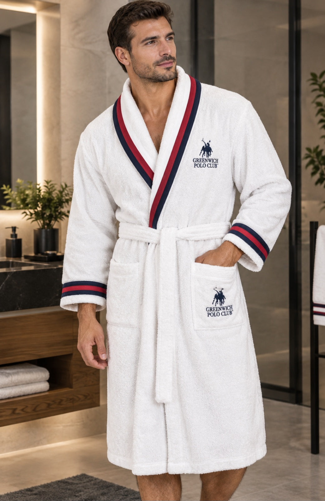 Robdishanë / 3062 BATHROBE MEDIUM GREENWICH POLO CLUB
