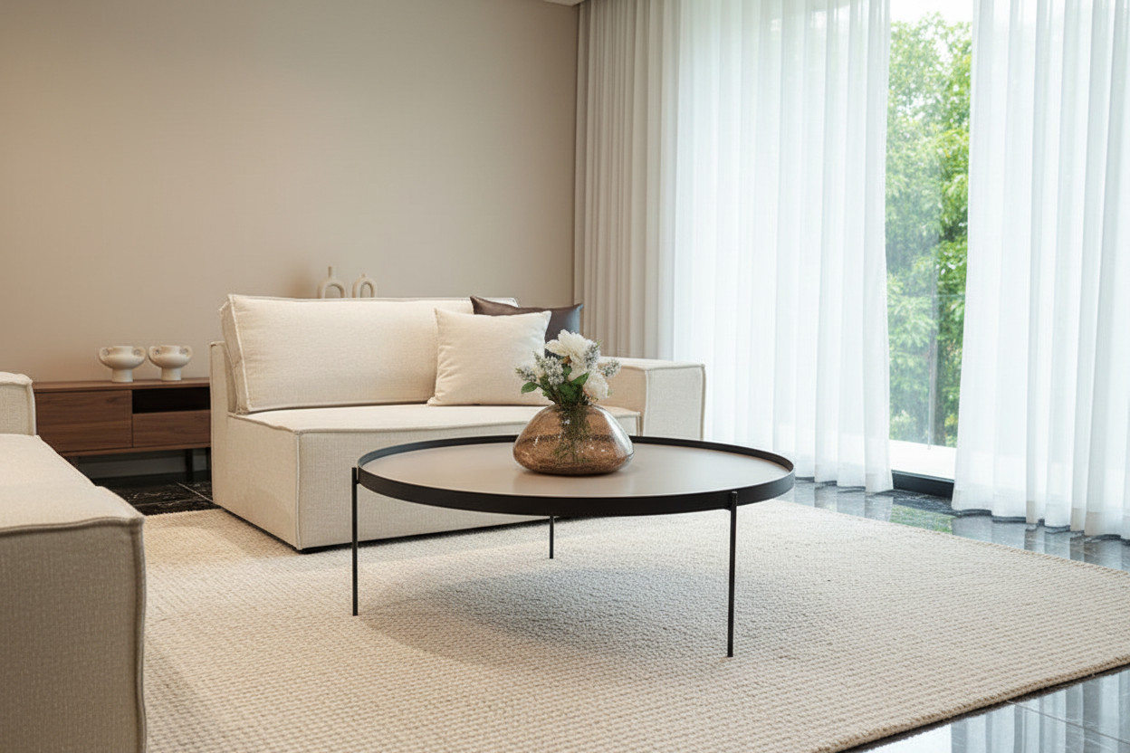 Tavolinë Mesi / Floyd Coffee Table D.100 Hx35 Lacquered Grigio Pietra 016